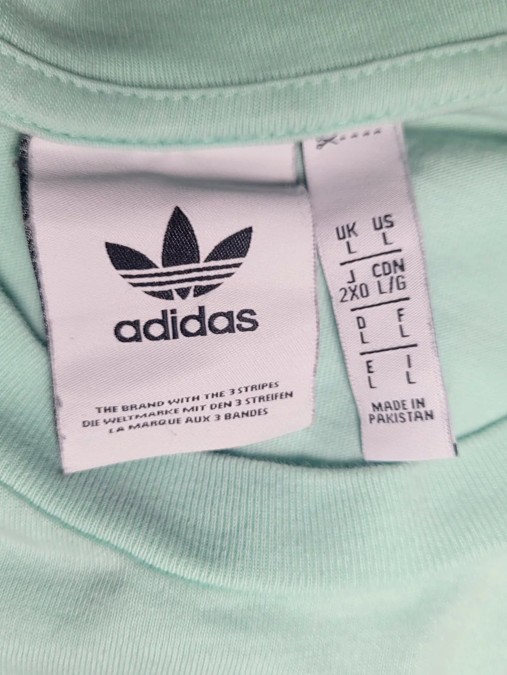 adidas Originals Trefoil Colorblock T-Shirt Mint Green Pastel Yellow Blue